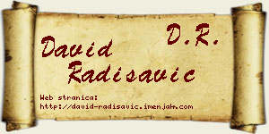 David Radisavić vizit kartica